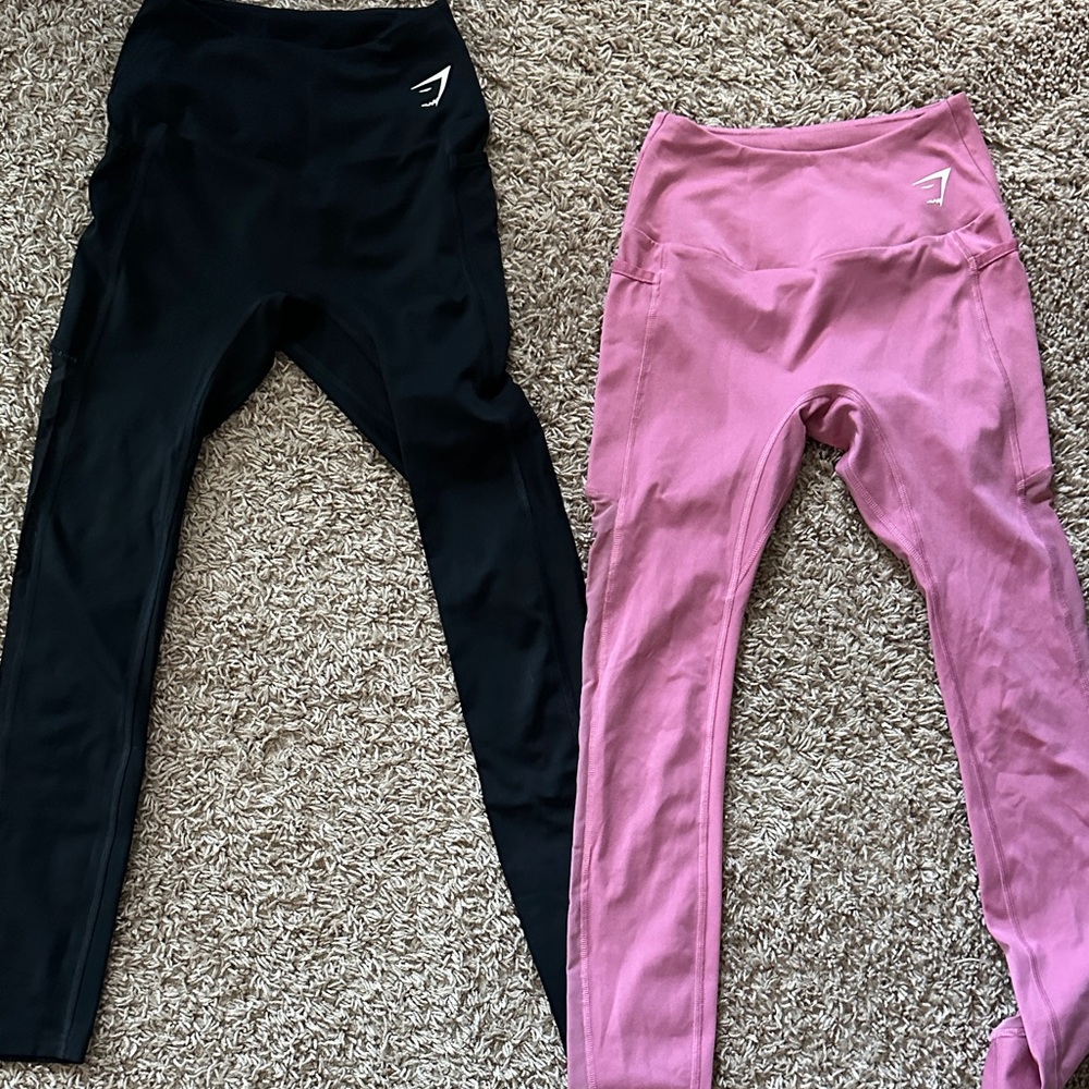 Black and Pink GymShark Leggings